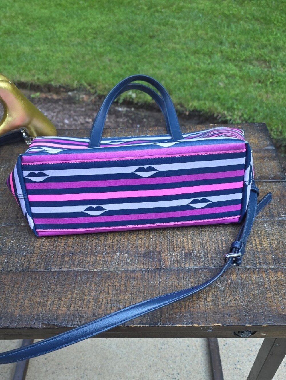 kate spade Patrice Lips Striped Crossbody Tote - Picture 8 of 10